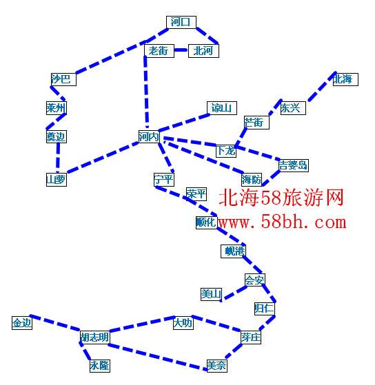 北海到越南地圖