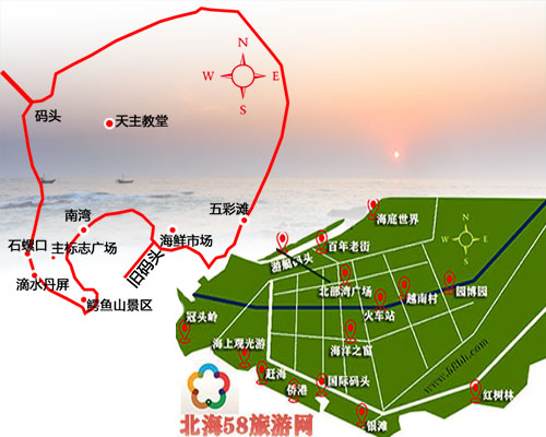 常州到北海潿洲島旅游,廣西北海旅行社,