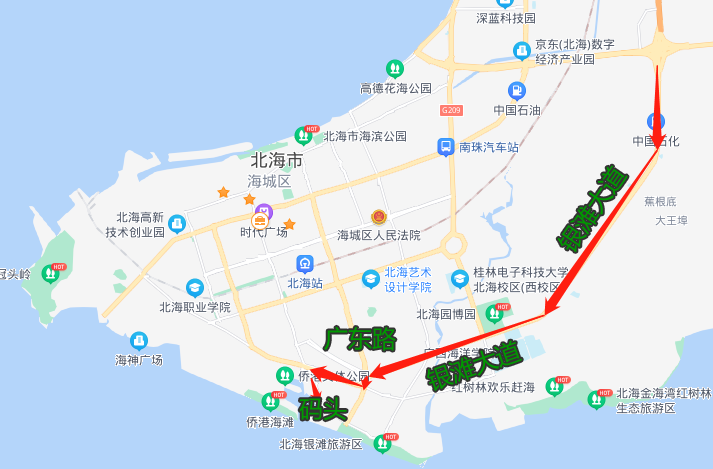 從玉林開車到潿洲島怎么走,廣西北海旅游