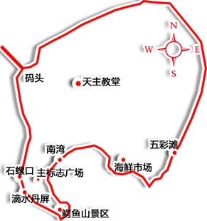 北海潿洲島五彩灘,