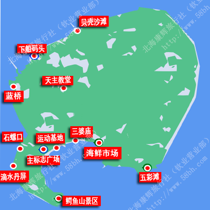 潿洲島景點(diǎn)地圖,潿洲島景點(diǎn)分布地圖