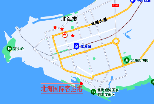 北?；疖囌镜姐y灘國際客運(yùn)港有多遠(yuǎn),怎么走